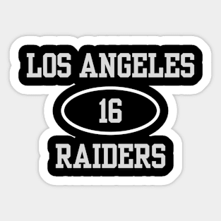 LOS ANGELES RAIDERS JIM PLUNKETT #16 Sticker